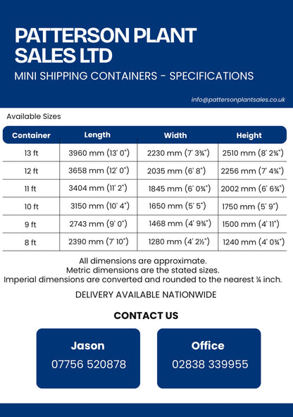 New 9ft Shipping Containers